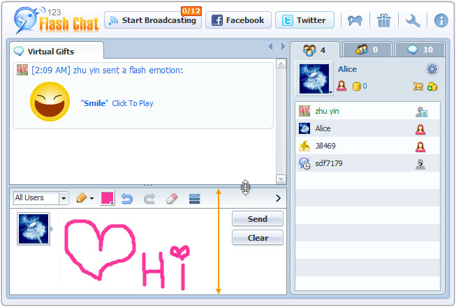 Handwriting of 123FlashChat, Video Chat, Flash Chat, Chat Software, PHP Chat