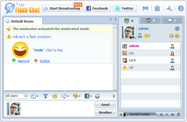 License Info in Admin Panel of 123FlashChat, Video Chat, Flash Chat, Chat Software, PHP Chat