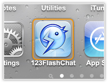 Chat App Logo, iPhone/iPad/Android App, Mobile App, 123 Flash Chat